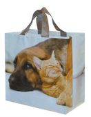 Mocna torba zakupowa z motywem - Animals Pies i Kot błyszczący laminat 24L