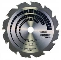 BOSCH PIŁA TARCZOWA CONSTRUT WOOD 190x2,6x20x12z