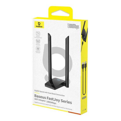 adapter wifi baseus fastjoy 1800mbps (czarny) na Arena.pl