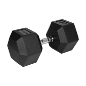 Hantel żeliwny gumowany sztangielka hantla HEX 40 kg Rebel hexagonalne