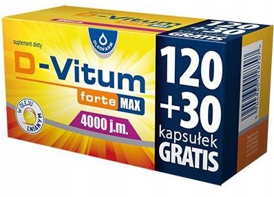 D-Vitum Forte 4000 j.m. 120 kapsułek + 30 GRATIS zdjęcie 1