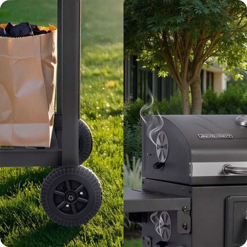 Grill węglowy z pokrowcem Berdsen BD-892 czarny na Arena.pl