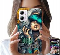 ETUI DO MOTOROLA MOTO G14 - ANTI SOCIAL, BUTTERFLY, MOTYLEK, KOBIECE