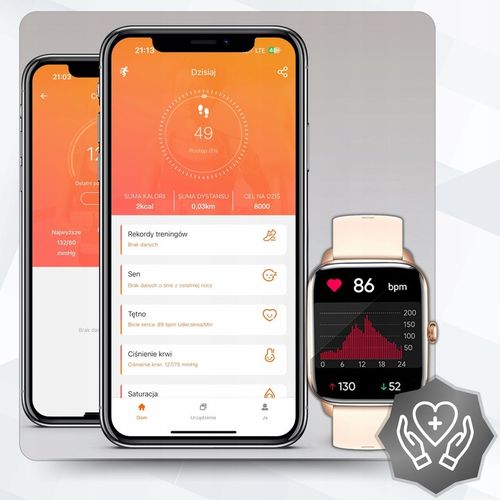 SMARTWATCH DAMSKI ZEGAREK PL MENU POWIADOMIENIA ROZMOWY SMART WATCH na Arena.pl