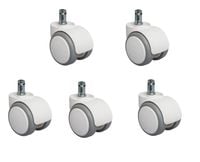 Kółka do fotela obrotowego BIAŁE 50 mm fi.10 mm