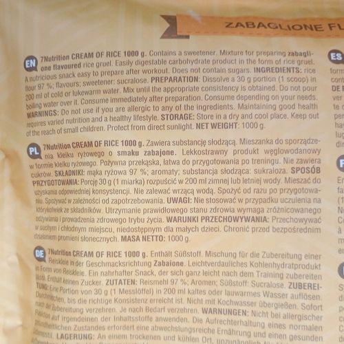 7NUTRITION Kleik bez cukru Zamiast posiłku Zdrowa przekąska Zabaglione 2kg na Arena.pl