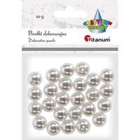 perełki dekoracyjne białe 12 mm 20g titanum