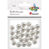 perełki dekoracyjne białe 12 mm 20g titanum