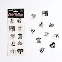 set of 10 temporary tattoos   kinky collection