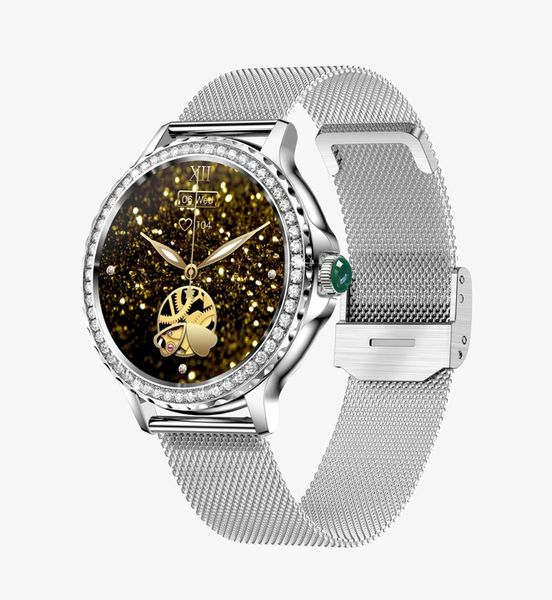 SMARTWATCH DAMSKI ZEGAREK Z FUNKCJĄ ROZMOWY NX1 SILVER MENU PL zdjęcie 9