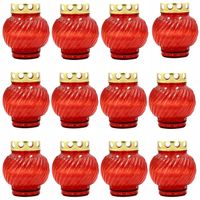 PAKIET 12X ZNICZ NA GRÓB CZERWONY ŁADNY PIĘKNY 12 SZTUK L 001 11cm 14H