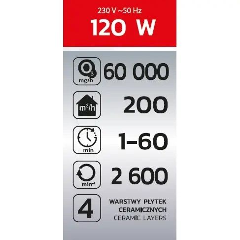 GENERATOR OZONU 60G/H - DED6631 zdjęcie 3