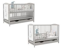 Łóżeczko szuflada BAJKA SZARA TAPCZANIK