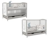 Łóżeczko szuflada BAJKA SZARA TAPCZANIK