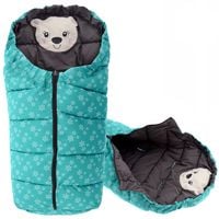 Śpiworek do wózka 4w1 BEAR MINT-GREY