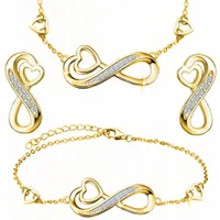 KOMPLET ZŁOTEJ BIŻUTERII ZESTAW SREBRNY SREBRO 925