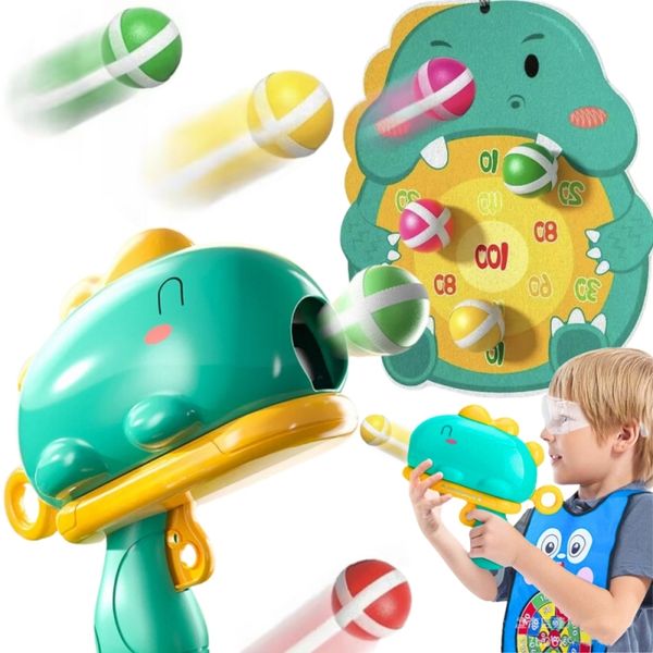 WOOPIE Gra w Rzutki Dart Pistolet Dinozaur na Kulki Rzepy Tarcza Punkty Strzelanie zdjęcie 19