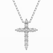 naszyjnik z białego srebra 925 z diamentem (brylantem) 0,09 ct lab