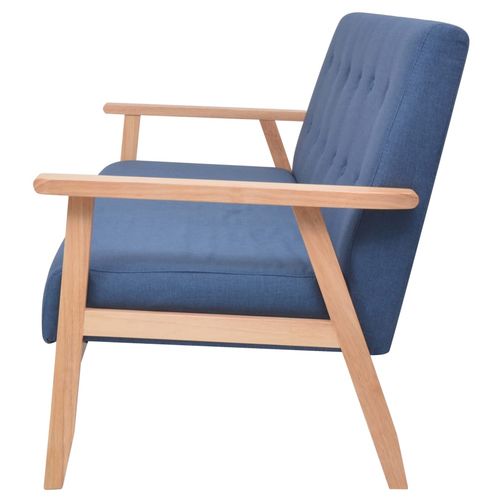 3-osobowa sofa tapicerowana, niebieska na Arena.pl