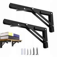 WSPORNIK BLATU PÓŁKI SKŁADANY 400mm MOCNY 2SZT CZARNY 100kg