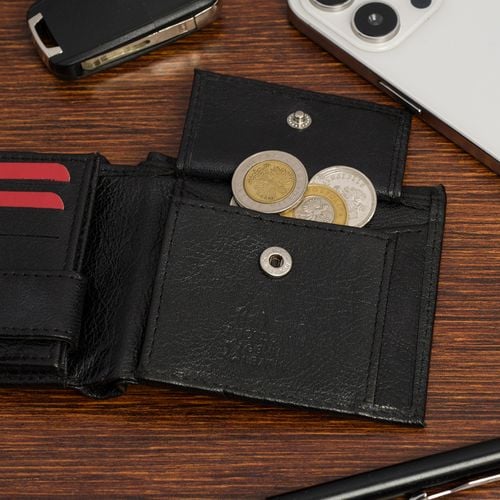 portfel męski ze skóry z rfid bellugio - czarny na Arena.pl