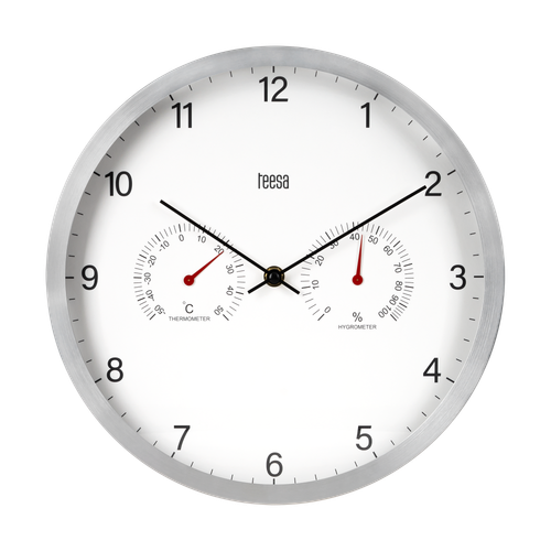Zegar ścienny 30 cm z termometrem i hydrometrem na Arena.pl