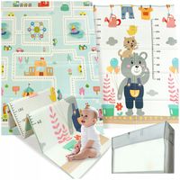 Mata piankowa składana dwustronna duża edukacyjna dla dzieci XPE 120x180 cm