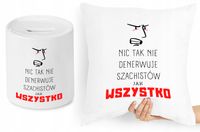 Dla Szachisty Zestaw Poduszka + Skarbonka Prezent Z Nadrukiem Ze Zdjęciem