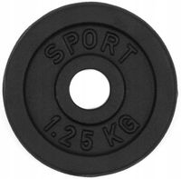OBCIĄŻENIE ŻELIWNE 4x1,25kg talerz 31mm ZESTAW 5kg