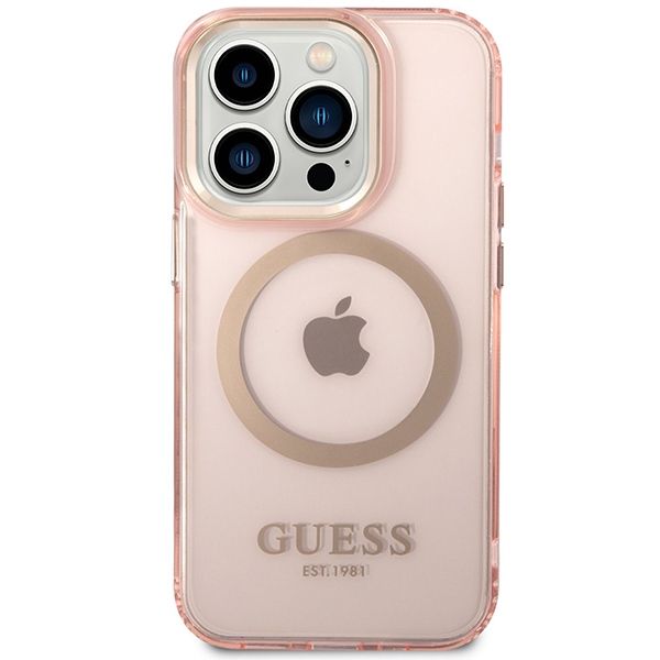 Etui Guess do iPhone 14 Pro Max, Różowy, MagSafe zdjęcie 3