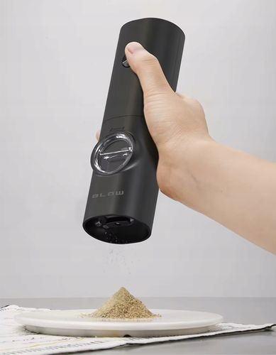 MŁYNEK DO PIEPRZU I SOLI PRZYPRAW ELEKTRYCZNY PODSTAWKA OKIENKO REGULACJA na Arena.pl