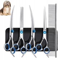 Profesjonalne Nozyczki do Strzyzenia Psow Zestaw Presenty 5w1