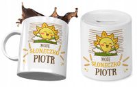 Dla Piotra Zestaw Kubek+ Skarbonka Dla Dziecka Z Nadrukiem Ze Zdjęciem