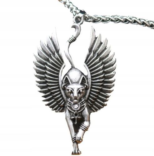 NASZYJNIK Bastet AMULET Staroegipski RA Słońce 132 na Arena.pl