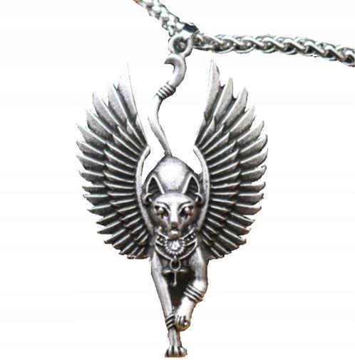 NASZYJNIK Bastet AMULET Staroegipski RA Słońce 132 zdjęcie 2
