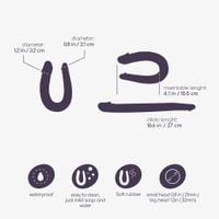 podwójne dildo crushious deep diver fioletowe z lubrykantem 50ml