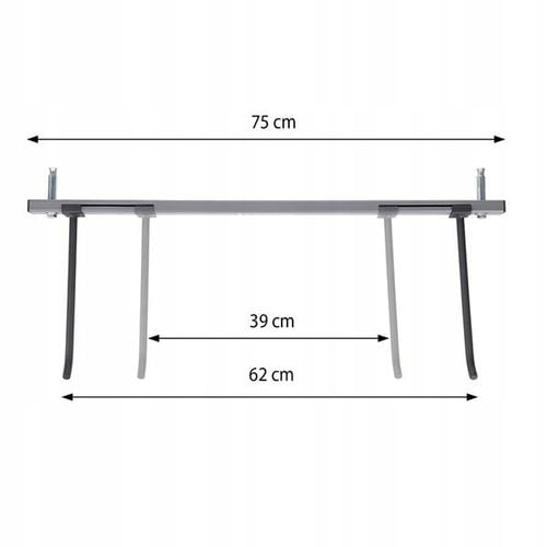 Wieszak uchwyt ścienny regulowany na maty gimnastyczne do ćwiczeń jogi HMS na Arena.pl