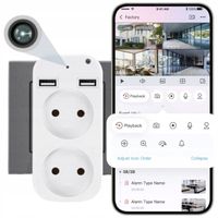 MINI KAMERA WIFI SZPIEGOWSKA UKRYTA W GNIAZDKU ANDROID ZDALNY PODGLĄD RUCHU