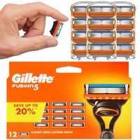 ORYGINALNE WKŁADY NOŻYKI OSTRZA WYMIENNE DO MASZYNKI GILLETTE FUSION 5 x12