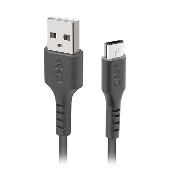 Kabel przewód USB-A - Micro-USB 1m - czarny zdjęcie 1