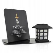 ZNICZ LAMPION SOLARNY z dedykacją na grób