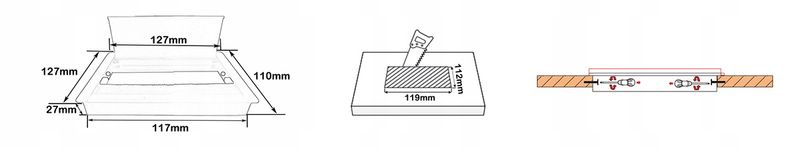 Przepust przelotka ze szczotką na kable przewody do blatu SPS-G01B zdjęcie 3