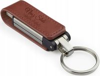 pamiątka ekoskóra pendrive z grawerem na ślub wesele brązowy 16 GB
