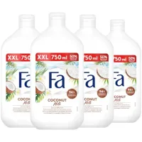 Żel pod prysznic damski FA Coconut Milk kremowy kokos ZESTAW 4x 750ml