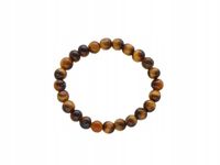 Pierścionek na gumce kulki kamień naturalny tygrysie oko 365