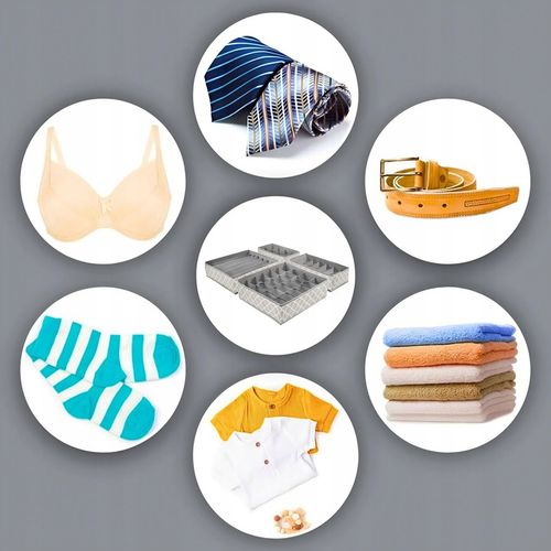 4x ORGANIZER NA BIELIZNĘ SKARPETKI UBRANIA DO SZUFLADY SZAFY ZESTAW na Arena.pl