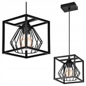 2X LAMPA WISZĄCA SUFITOWA ZWIS ŻYRANDOL LED LOFT CZARNA NOWOCZESNA OPRAWA D