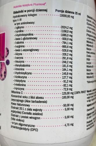 PHARMOVIT KOLAGEN biotyna witamina B12 C B6 500ml na Arena.pl