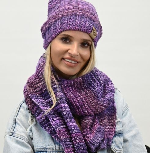 Gruby Modny Kobiecy Zestaw Zimowy Melanżowy Wz2 na Arena.pl