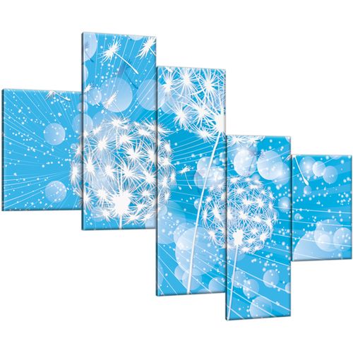 Obraz 100X75 Dmuchawce Abstrakcja Błękitne Tle na Arena.pl